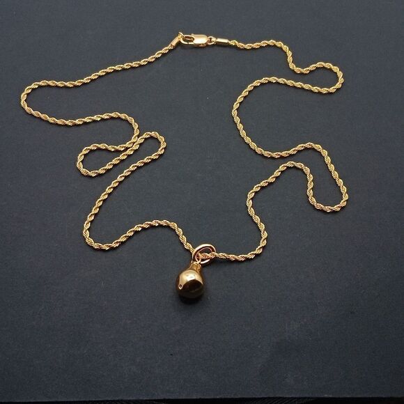 New Sant Fe Vintage Nugget Goldtone Twisted Chain Necklace New - Picture 1 of 2